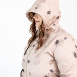 Softshell mētelis ar bēšo lapu rakstu