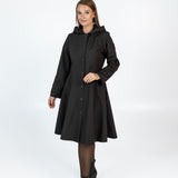 Svārku softshell mētelis melnā krāsā