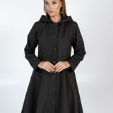 Svārku softshell mētelis melnā krāsā