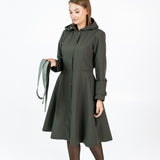 Svārku softshell mētelis - haki krāsā