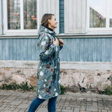 Softshell mētelis ar ziedu rakstu – Gaiši zaļs (Pieejams uzreiz)