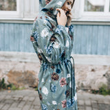Softshell mētelis ar ziedu rakstu – Gaiši zaļs (Pieejams uzreiz)