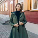 Svārku softshell mētelis - smaragdzaļa krāsā