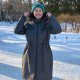 Ziemas Softshell mētelis - pelēks melange