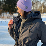 Ziemas Softshell mētelis - pelēks melange