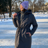 Ziemas Softshell mētelis - pelēks melange