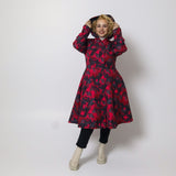 Svārku softshell mētelis – sarkana kamuflāža