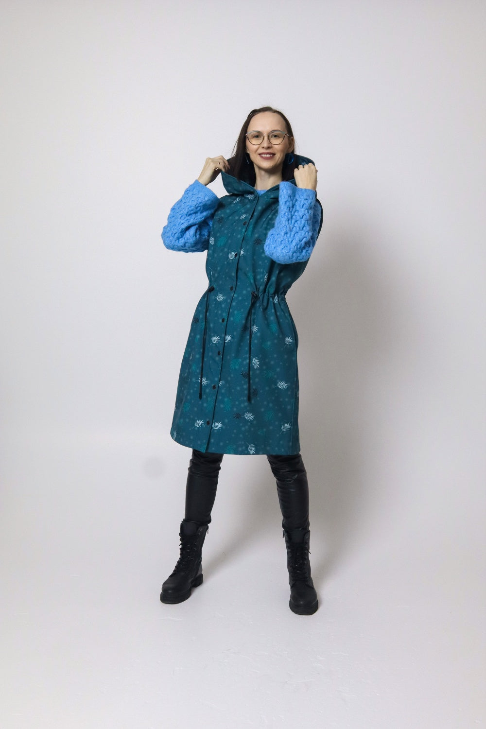 Softshell veste – Palmas uz zaļa fona