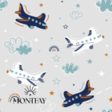 Planes on a gray background