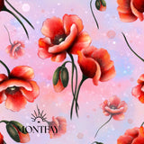 Poppies on a light background