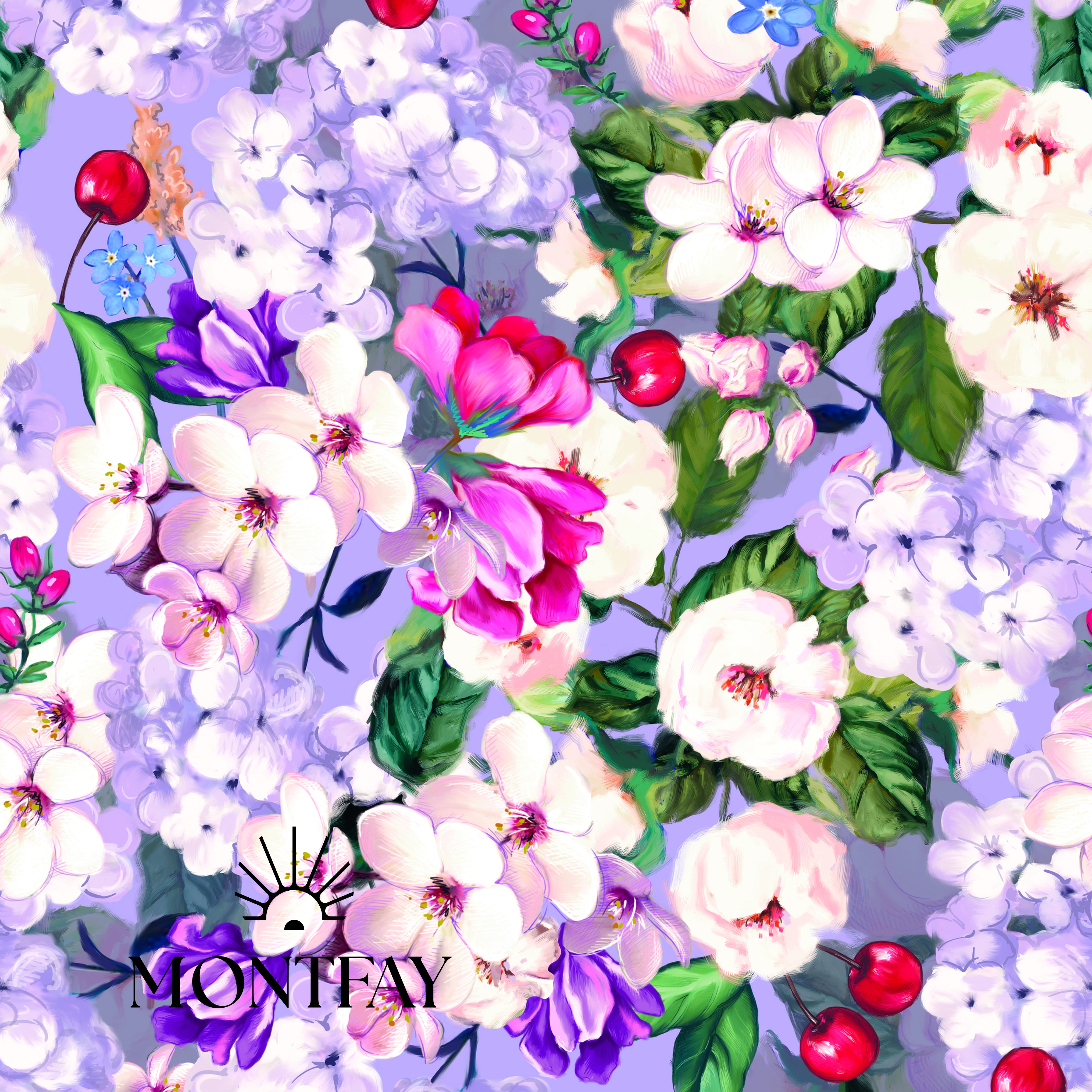 Lex puķes - violets fons