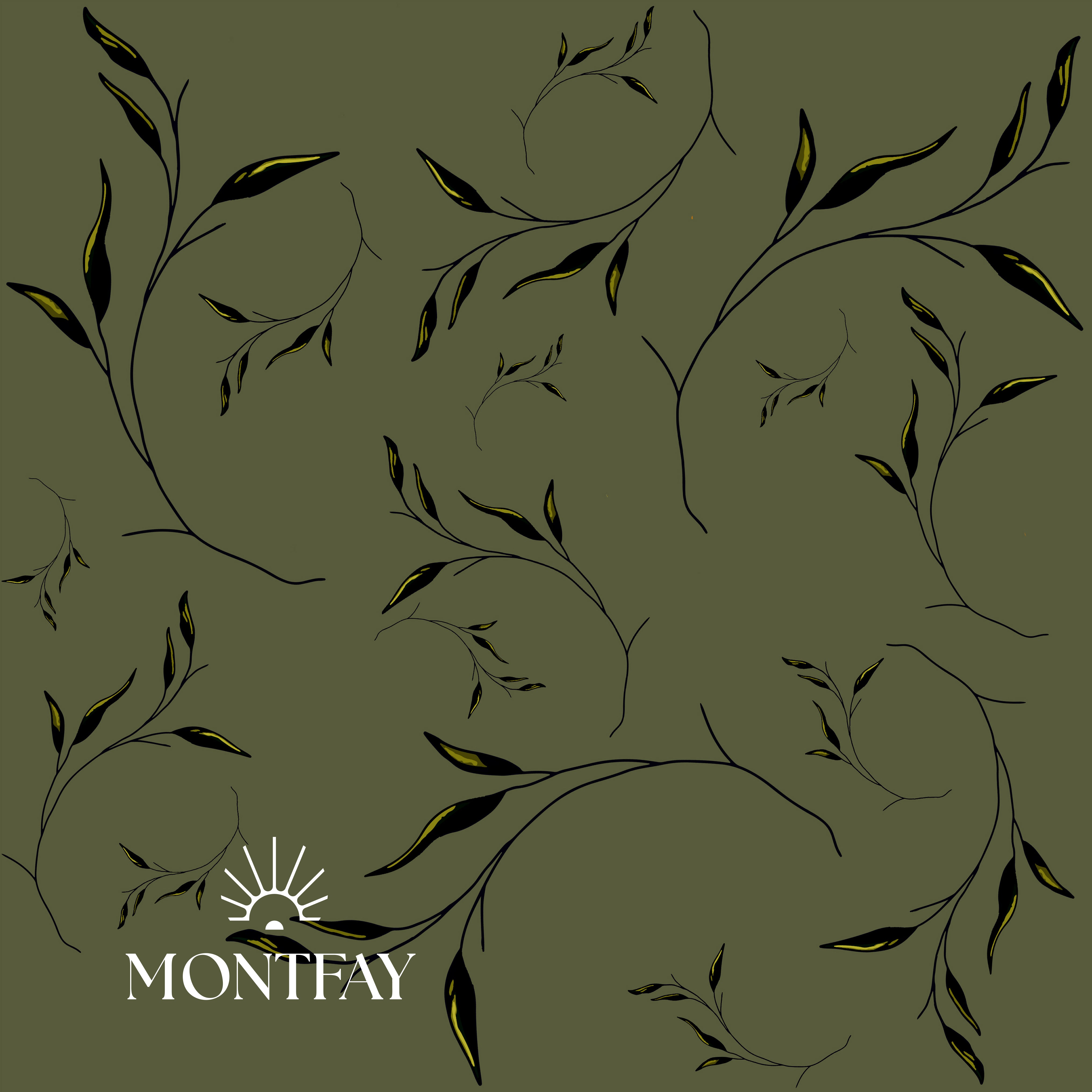 Spring Leafs Khaki