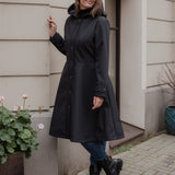 Svārku softshell mētelis – melns