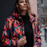Sieviešu softshell mētelis – košas lapas